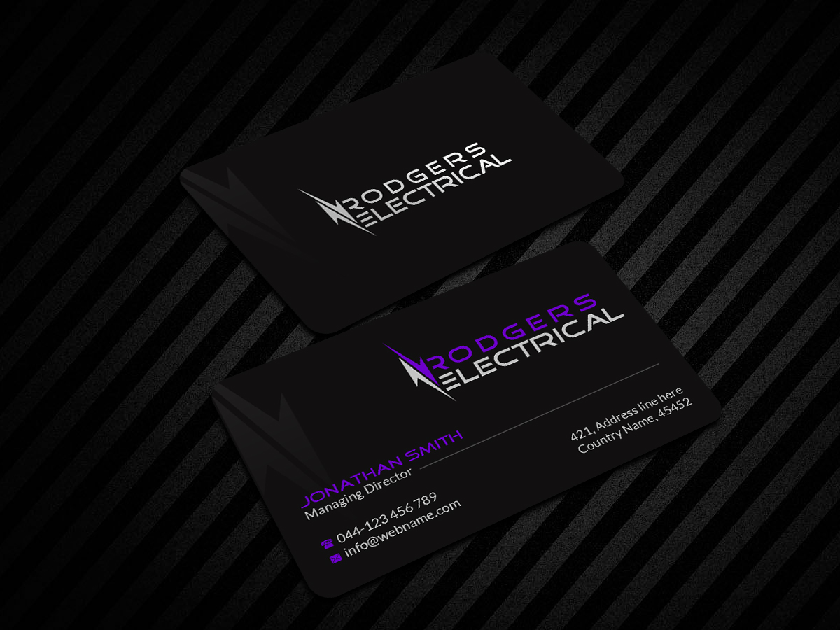 Design de Carte de Visite par Creations Box 2015 pour Rodgers Electrical | Design #19631038
