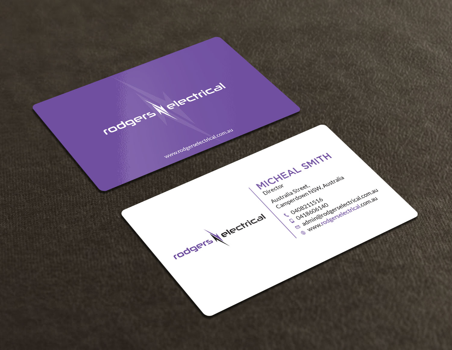 Business Card Design by Tripti Ranjan Gain for Rodgers Electrical | Design #19618584