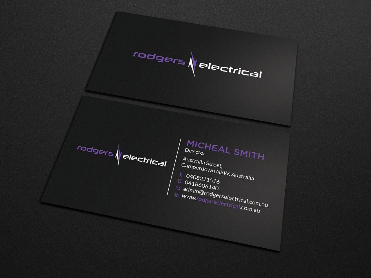 Business Card Design by Tripti Ranjan Gain for Rodgers Electrical | Design #19618585