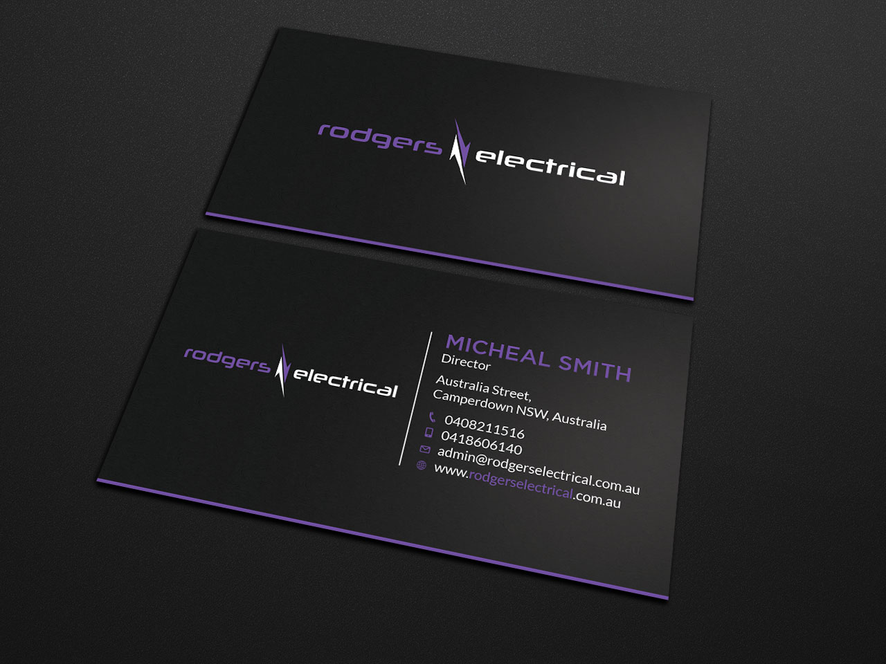 Visitenkarten-Design von Tripti Ranjan Gain für Rodgers Electrical | Design #19618586