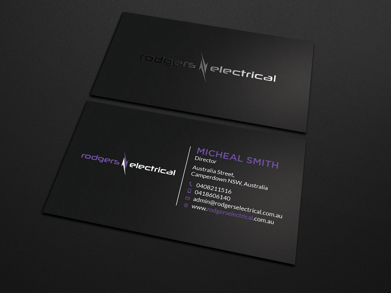 Diseño de Tarjeta de Presentación por Tripti Ranjan Gain para Rodgers Electrical | Diseño #19618587