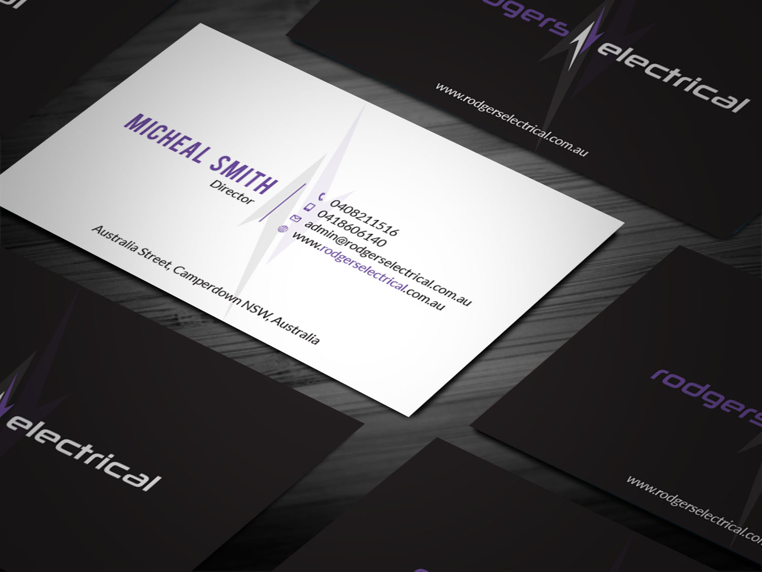 Business Card Design by Tripti Ranjan Gain for Rodgers Electrical | Design #19618592