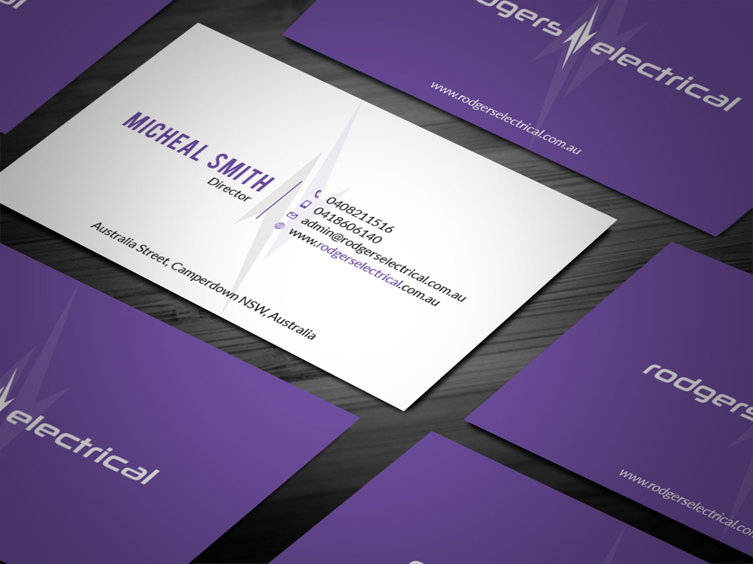 Business Card Design by Tripti Ranjan Gain for Rodgers Electrical | Design #19618595