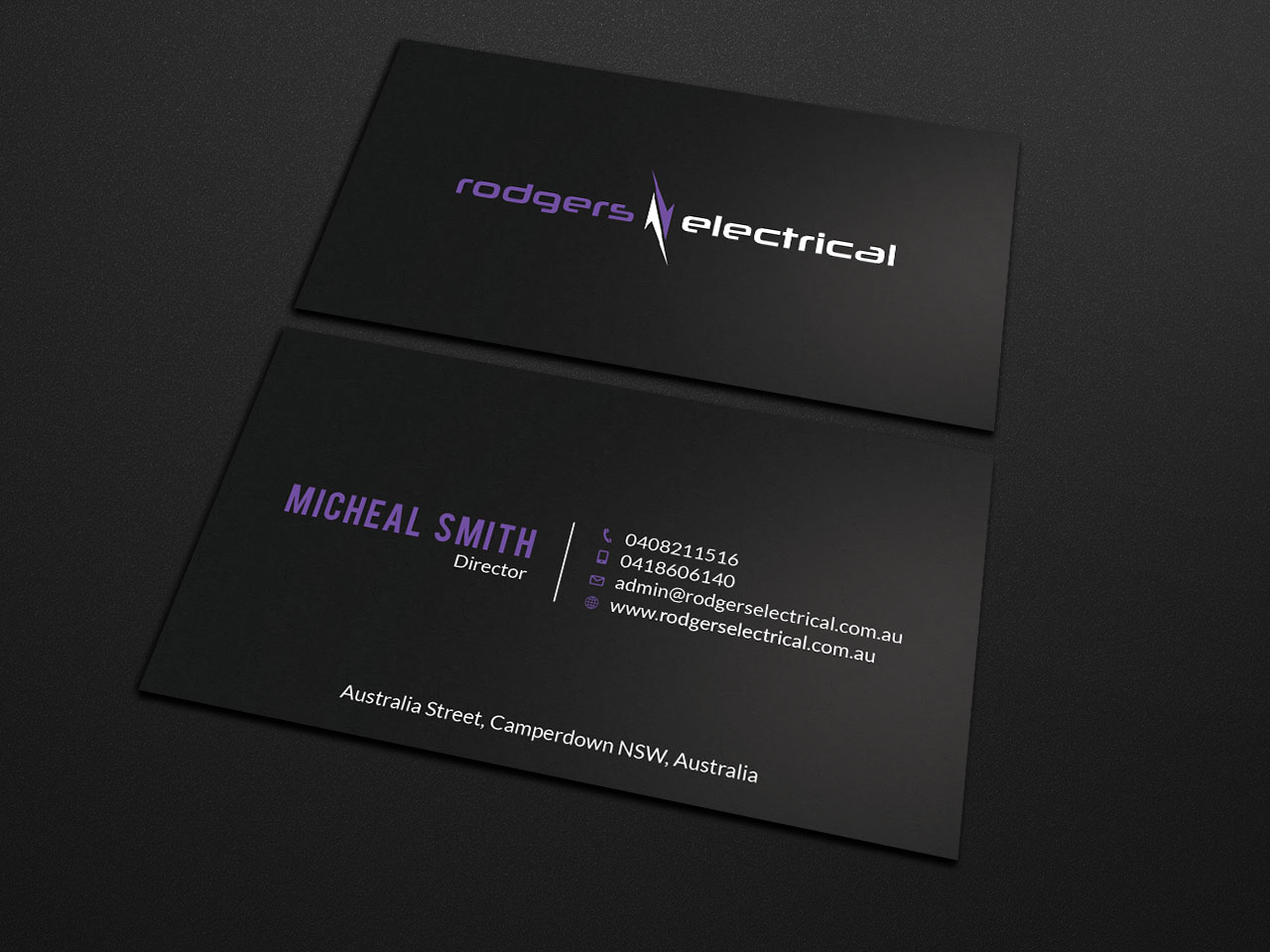 Business Card Design by Tripti Ranjan Gain for Rodgers Electrical | Design #19618600