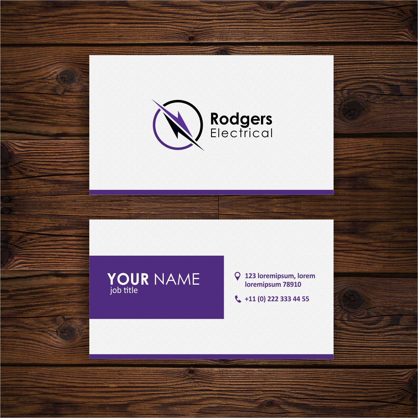 Diseño de Tarjeta de Presentación por Hasyim As'ari para Rodgers Electrical | Diseño #19677599