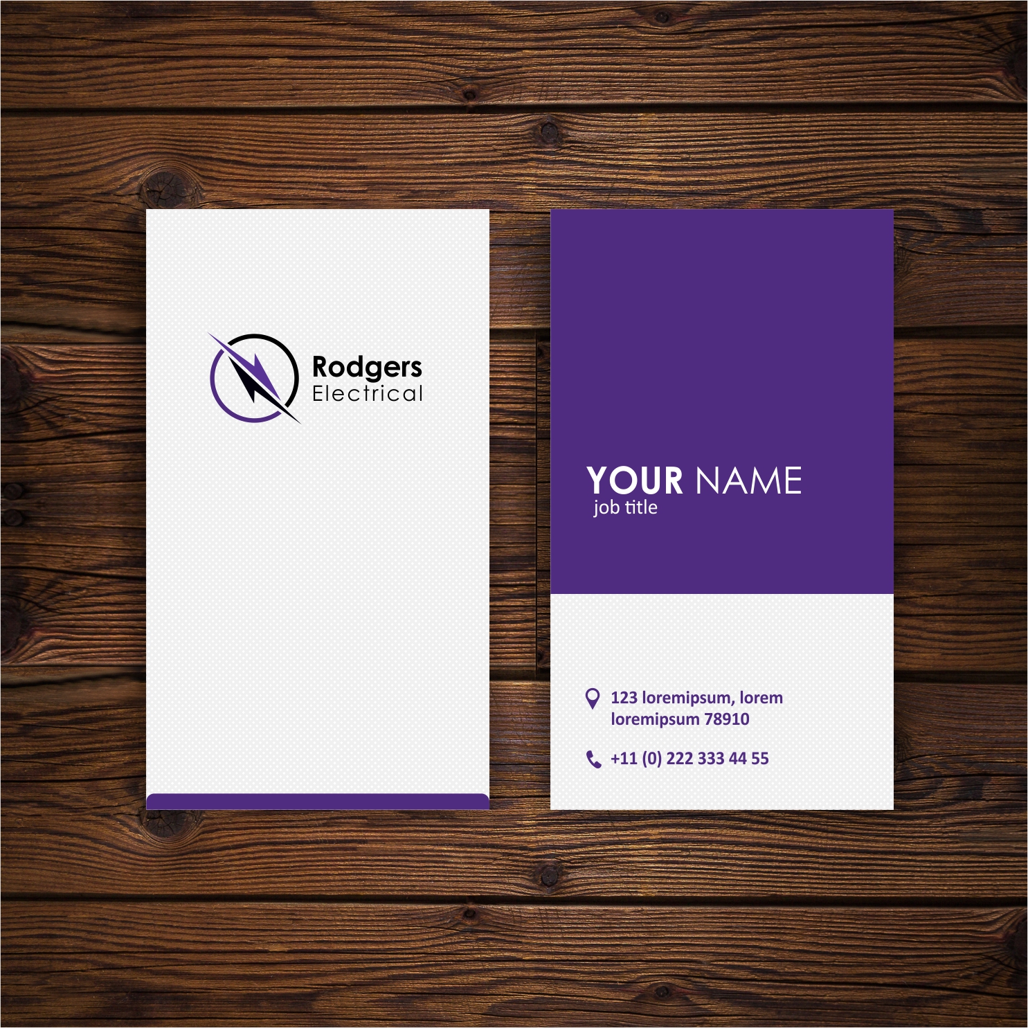Diseño de Tarjeta de Presentación por Hasyim As'ari para Rodgers Electrical | Diseño #19677610