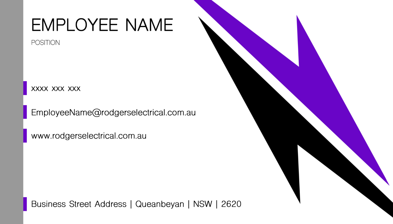 Business Card Design by AliceForsyth for Rodgers Electrical | Design #19662139