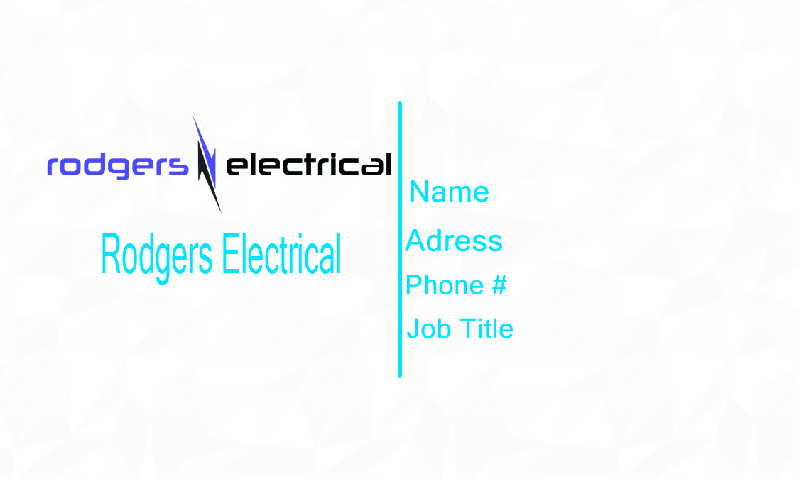 Business Card Design by shaheersjs for Rodgers Electrical | Design #19666176