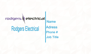 Diseño de Tarjeta de Presentación por shaheersjs para Rodgers Electrical | Diseño: #19666176