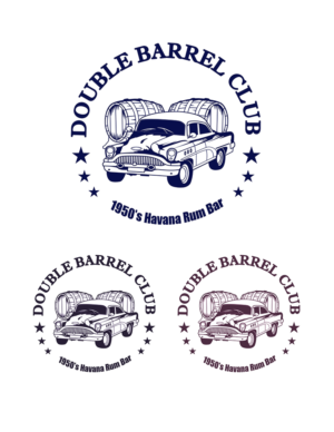 DOUBLE BARREL CLUB optional tagline is 1950's Havana Rum Bar | Logo-Design von NILDesigns