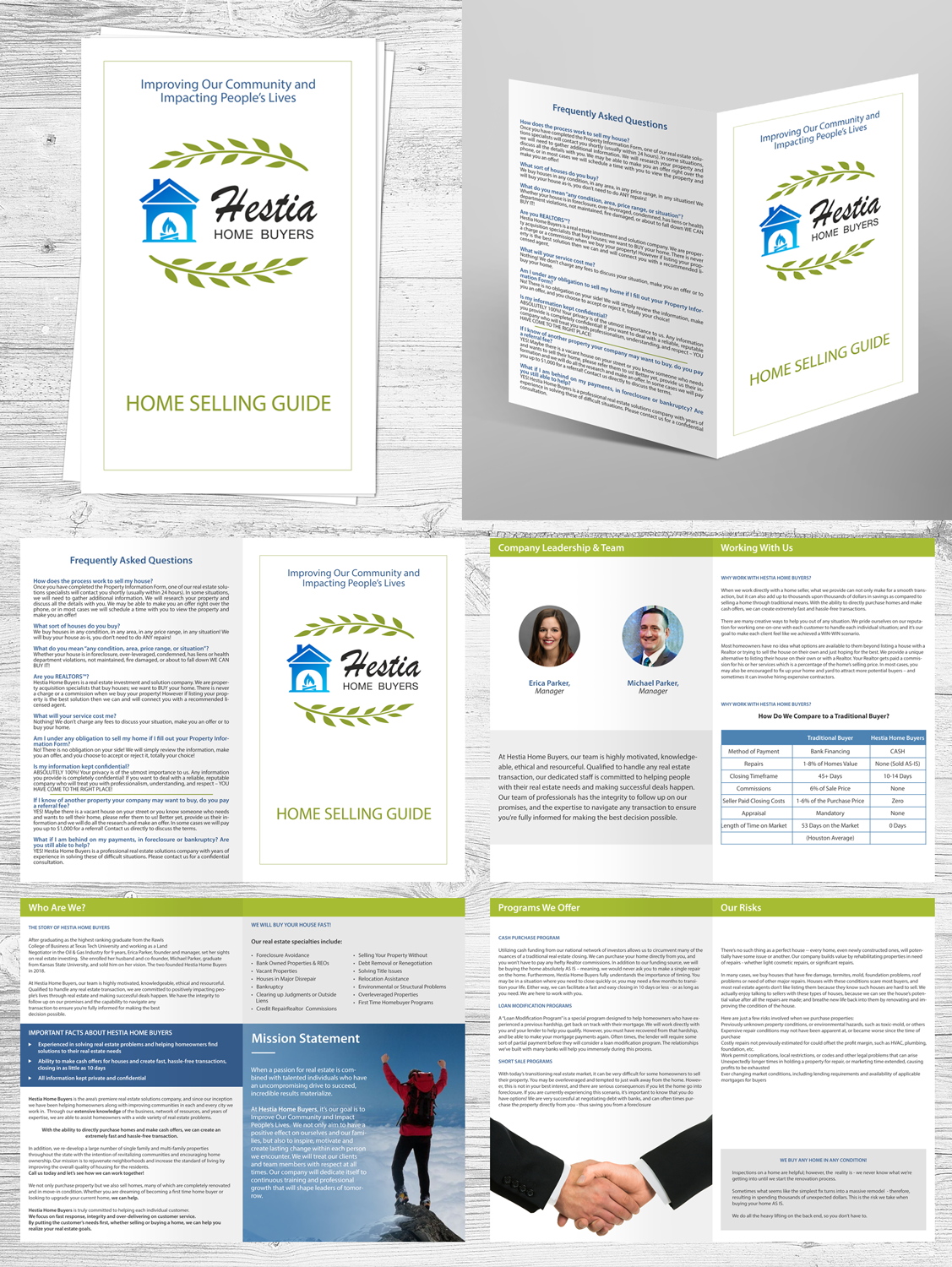 Brochure Design by Taya Bright for Hestia Home Buyers | Design #19687064