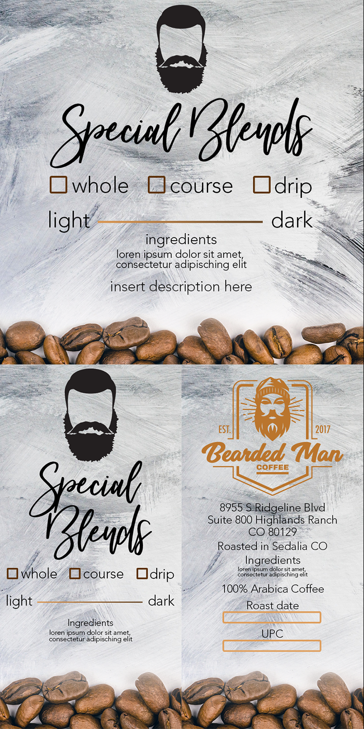 Graphic Design by egr__ for Bearded Man Coffee | Design #19738409