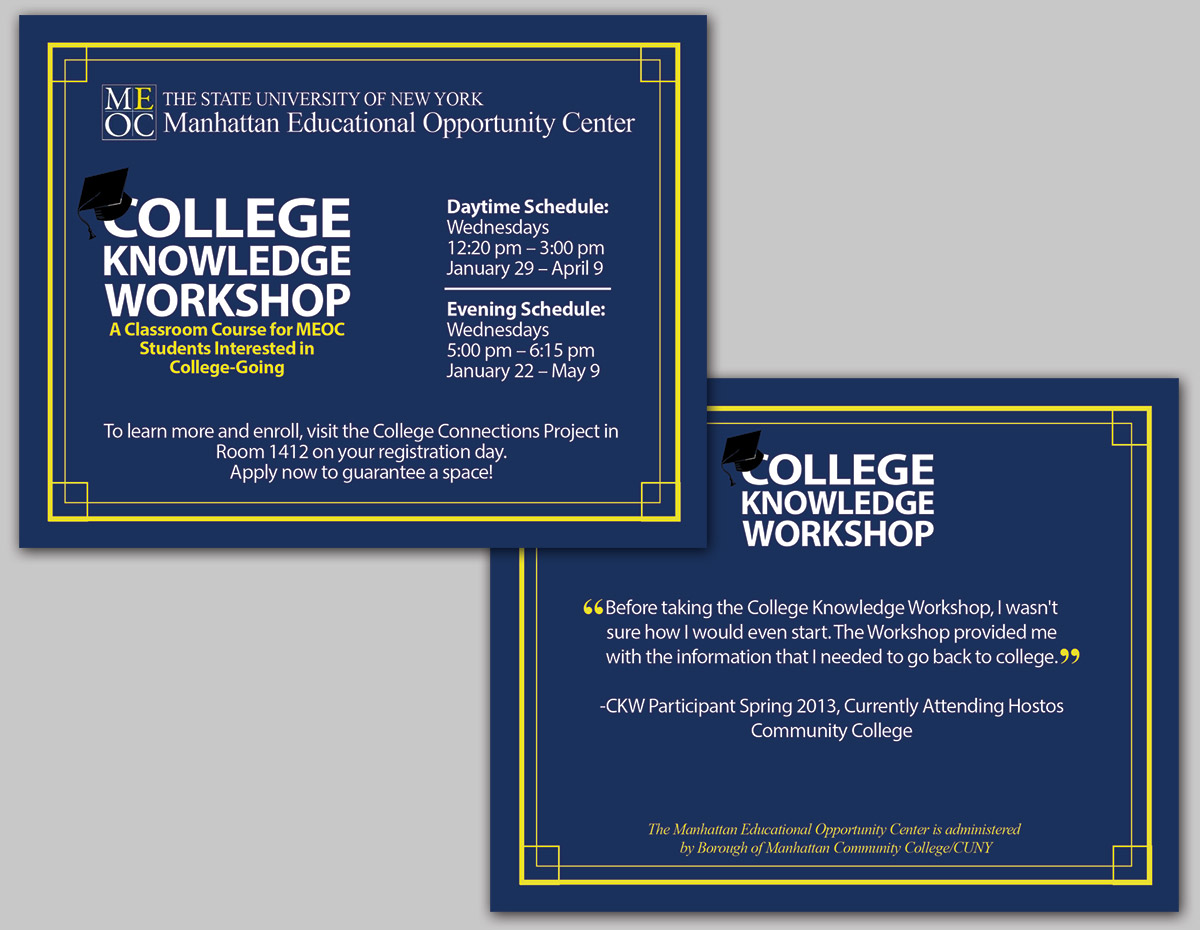 Postcard Design by galleria.by.leah for Manhattan Educational Opportunity Center | Design: #2905623