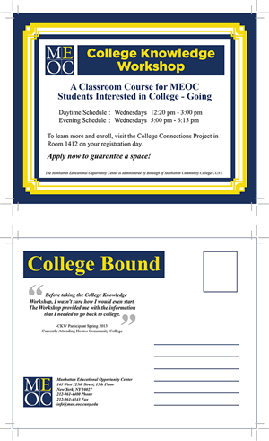 Postcard Design by jgeoinbox for Manhattan Educational Opportunity Center | Design: #2899929
