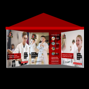 I need a design for a Tent top and wall design | Trade Show Booth Design by M K G