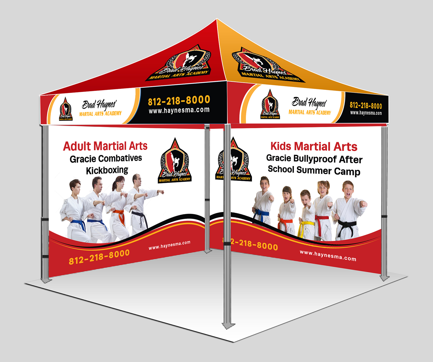 Trade Show Booth Design by mmmarif1982 for Clarksville TaeKwonDo Karate Center, Inc. | Design #19631720