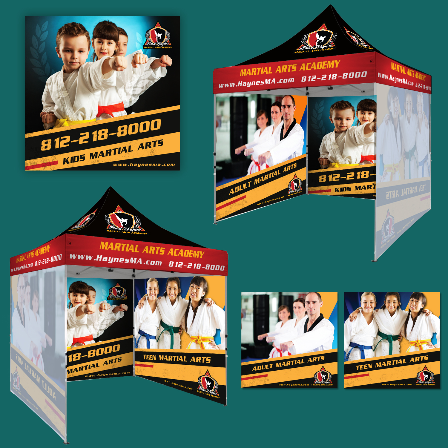 Trade Show Booth Design by Kreative Fingers for Clarksville TaeKwonDo Karate Center, Inc. | Design: #19690532