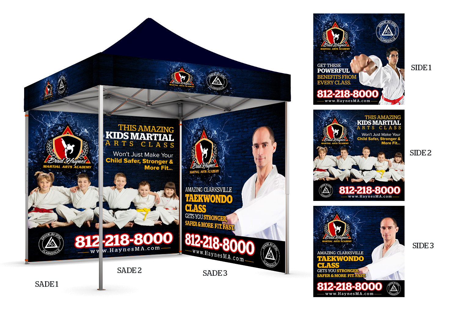 Diseño de Stand de Feria por SAI DESIGNS para Clarksville TaeKwonDo Karate Center, Inc. | Diseño #19655835