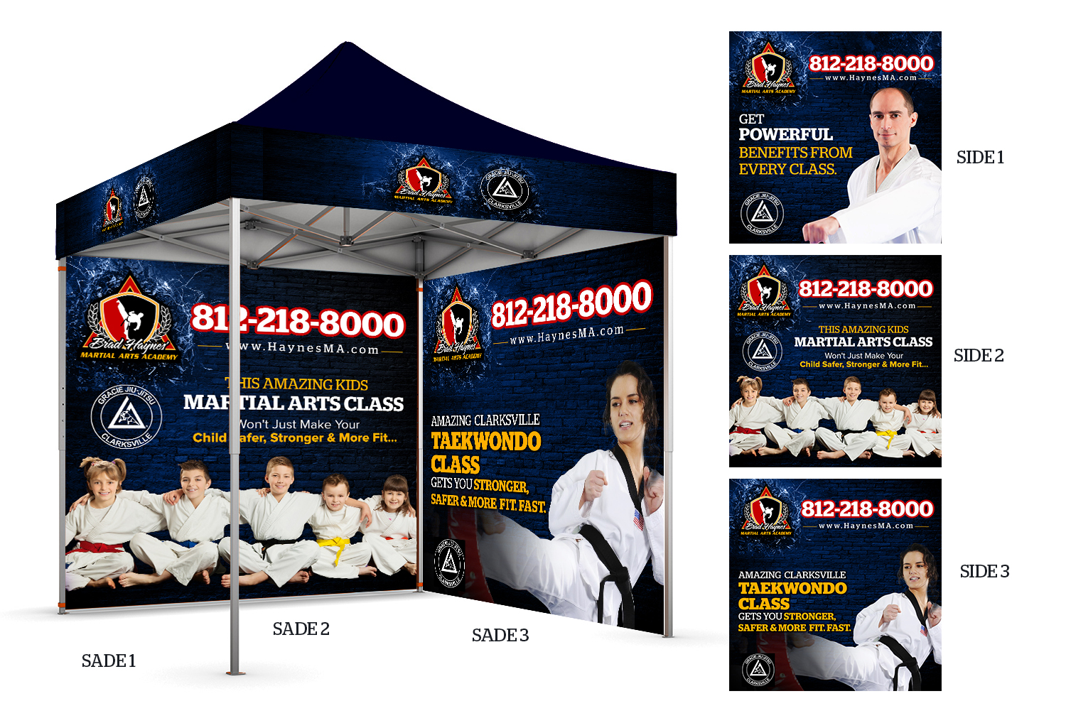 Trade Show Booth Design by SAI DESIGNS for Clarksville TaeKwonDo Karate Center, Inc. | Design #19667653