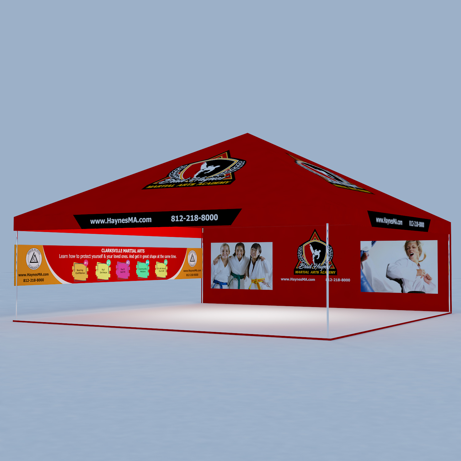 Trade Show Booth Design by cocart for Clarksville TaeKwonDo Karate Center, Inc. | Design #19659381