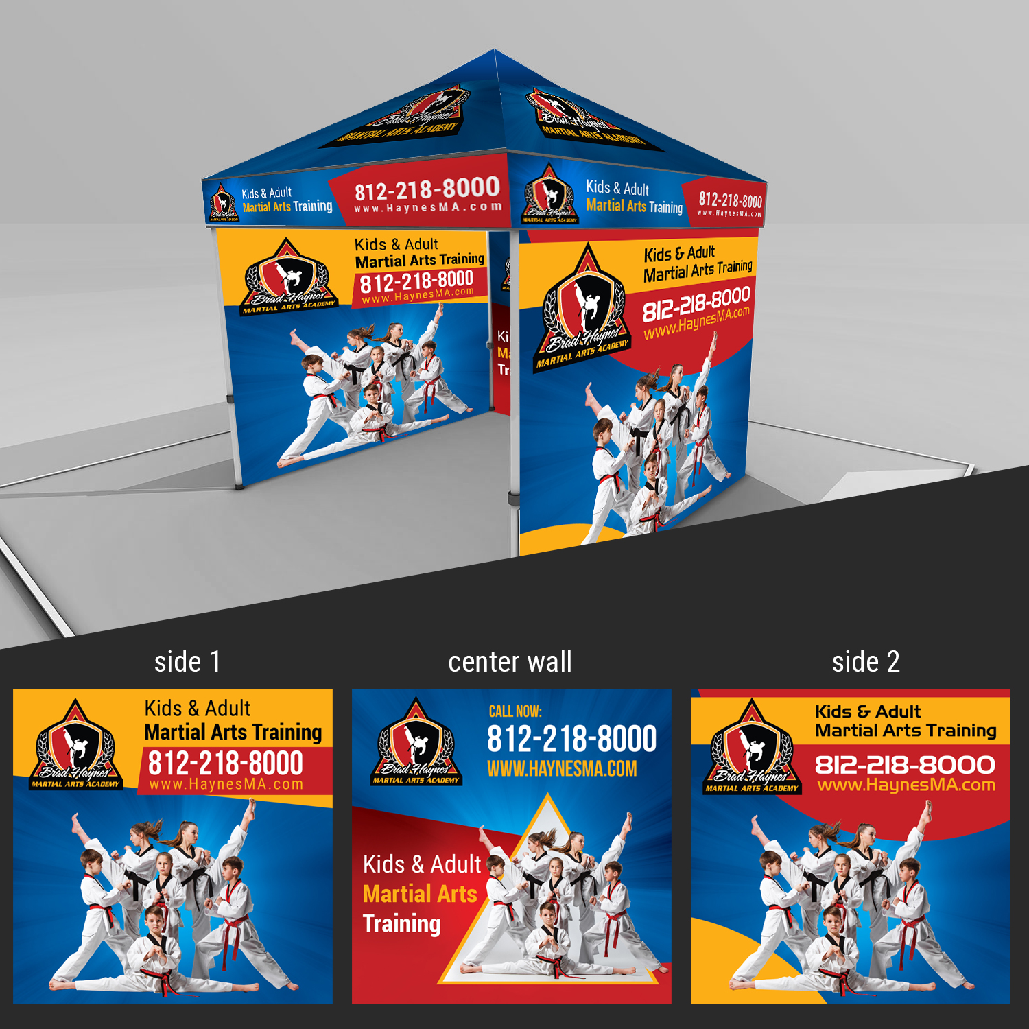 Trade Show Booth Design by Maxo-Biz for Clarksville TaeKwonDo Karate Center, Inc. | Design #19684144