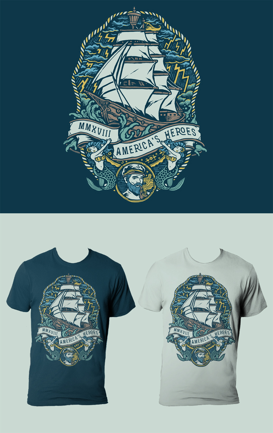 T-shirt Design by krizvector for AMERICA'S HEROES | Design #19632176