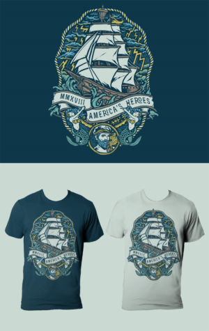 T-Shirt-Design von krizvector für AMERICA'S HEROES | Design: #19632176