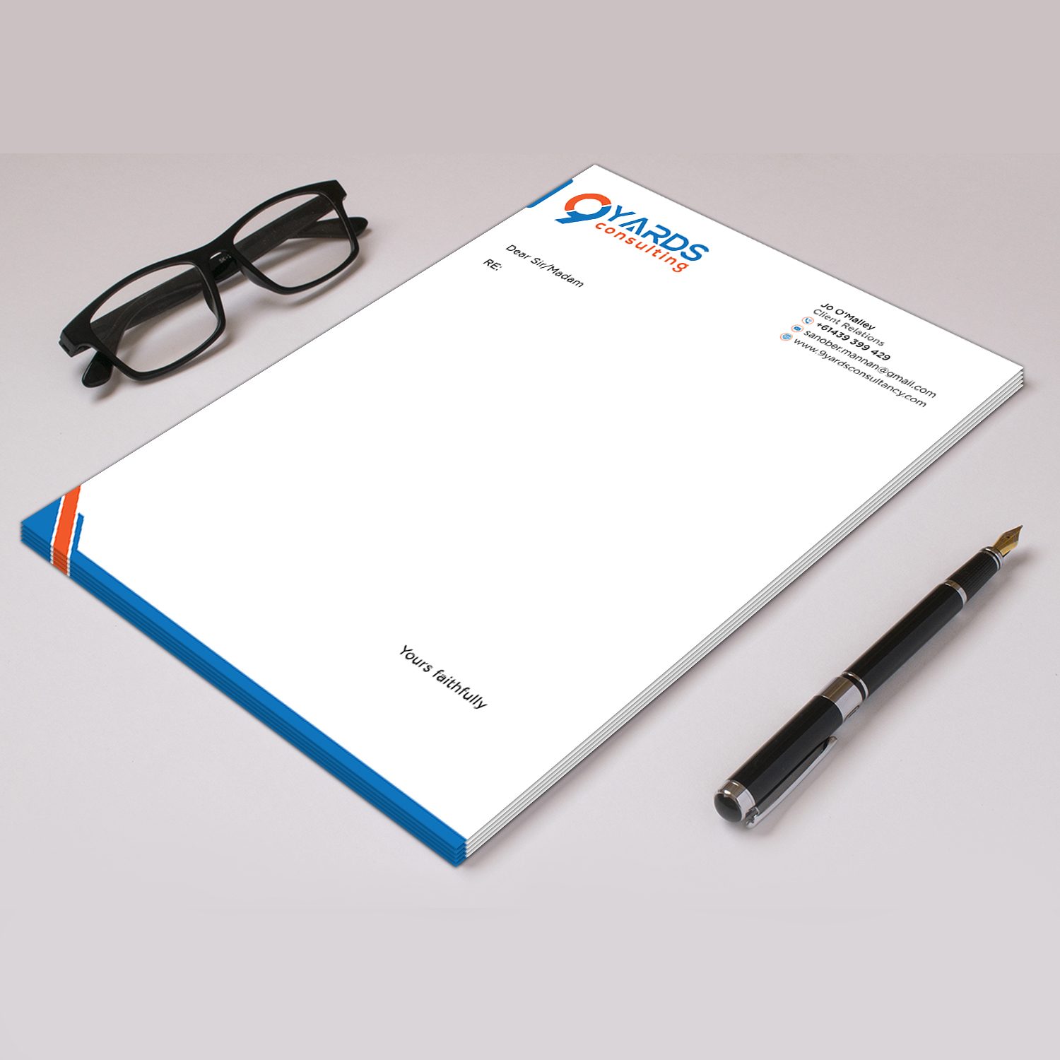 Design En-Tête par debdesign pour 9Yards Consulting | Design #19628774