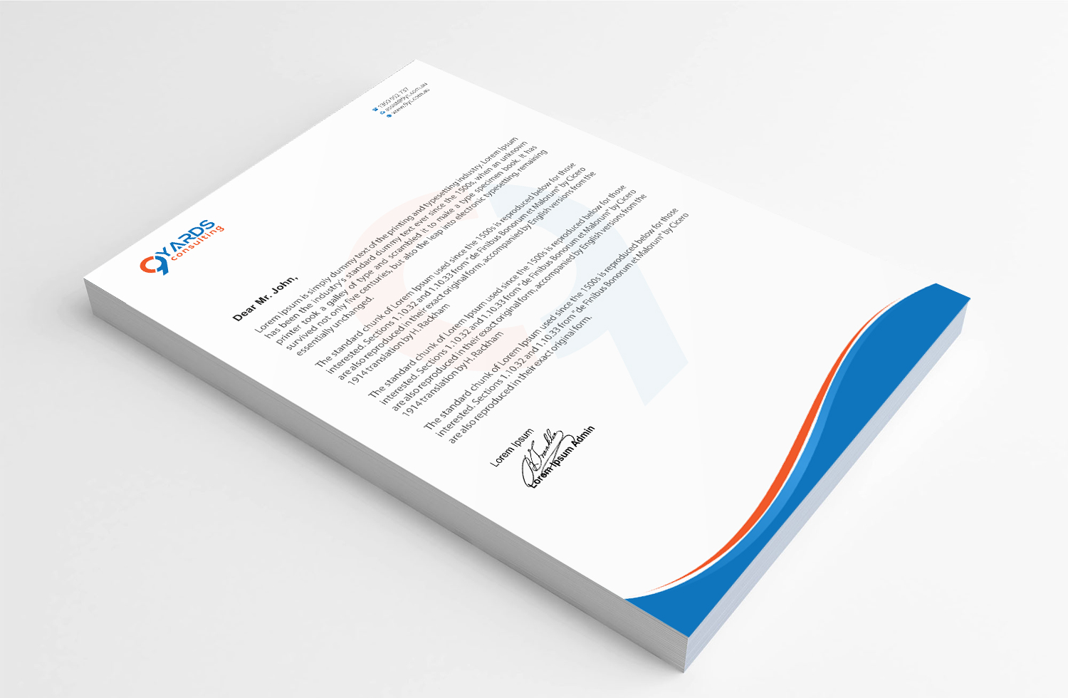 Letterhead Design by Infinitive Technology for 9Yards Consulting | Design #19627404