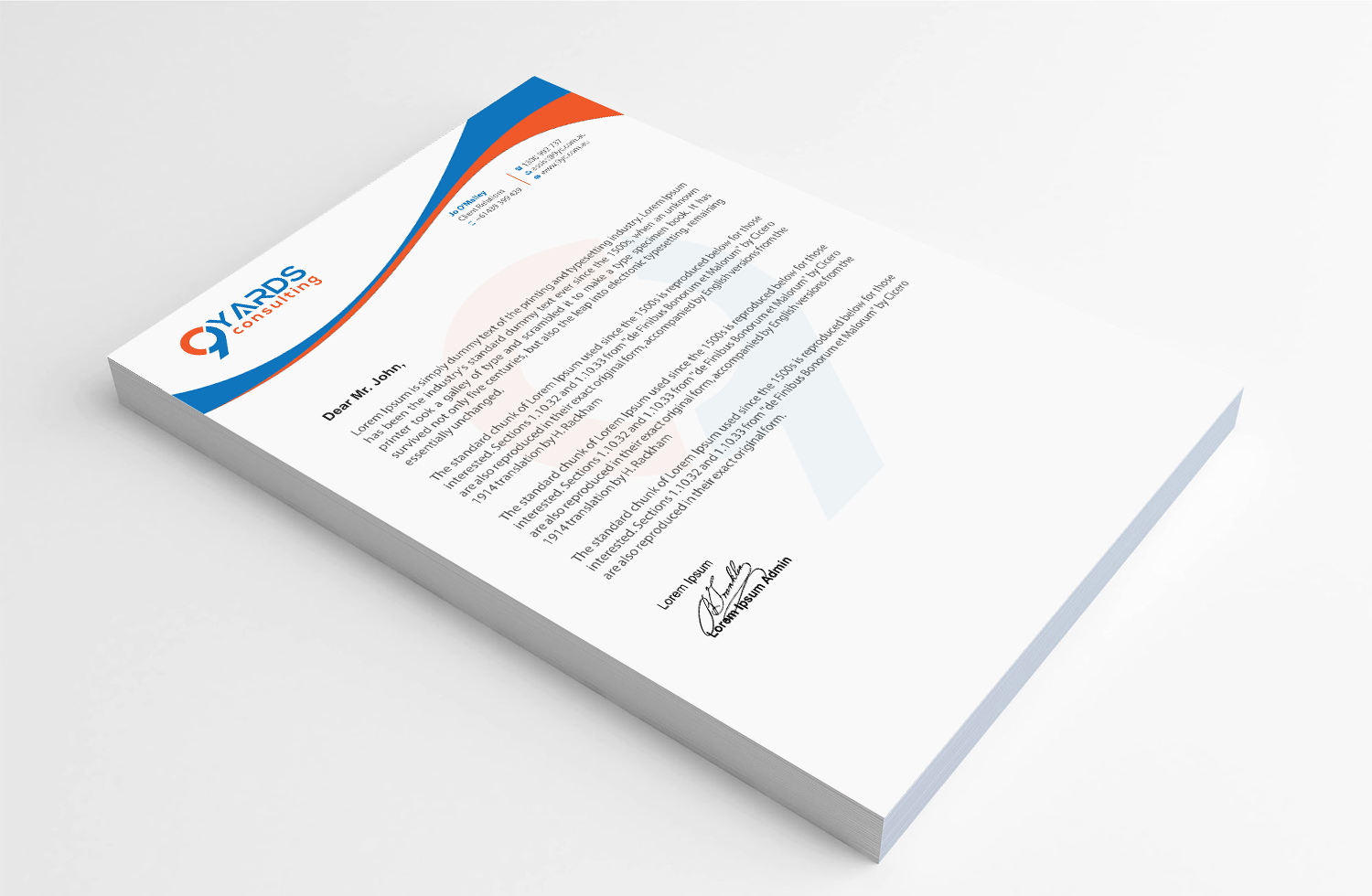 Letterhead Design by Infinitive Technology for 9Yards Consulting | Design #19627508