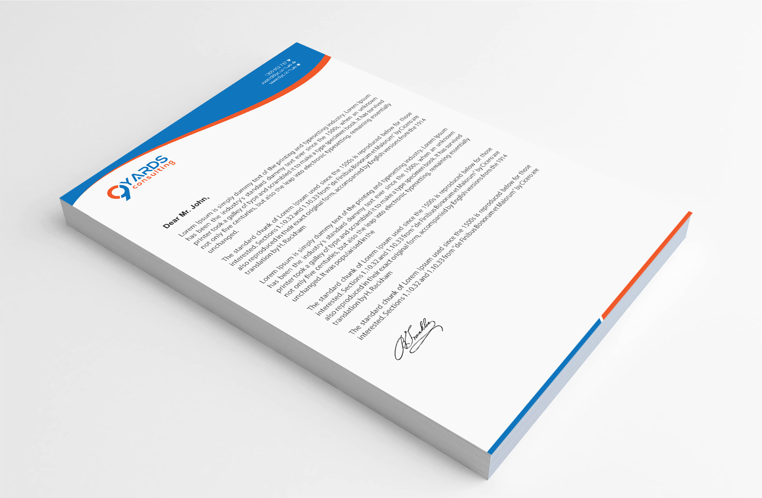 Letterhead Design by Infinitive Technology for 9Yards Consulting | Design #19627804