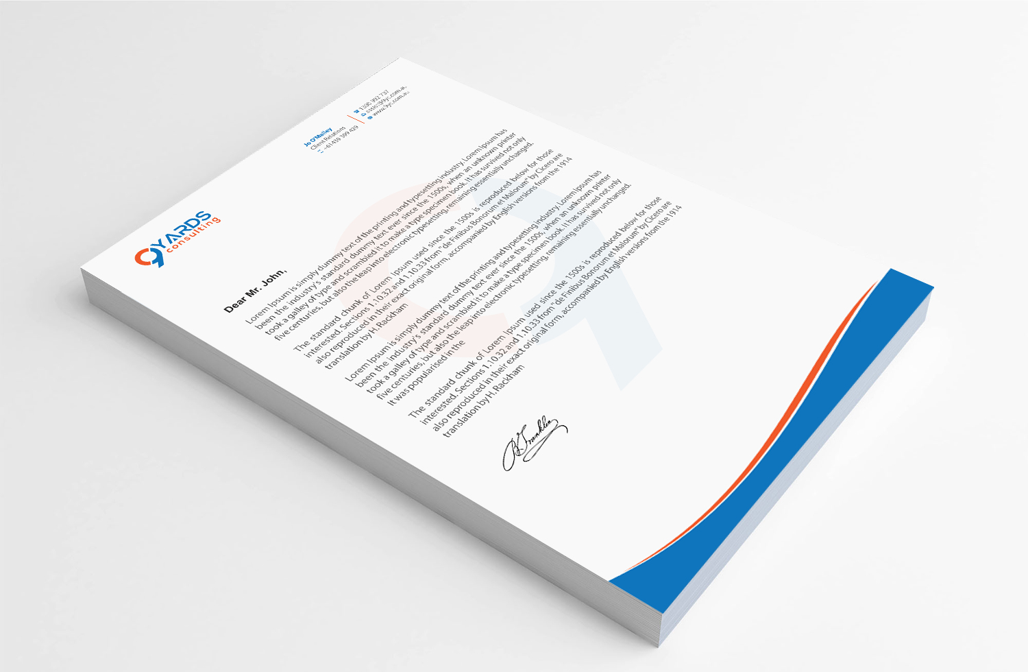 Letterhead Design by Infinitive Technology for 9Yards Consulting | Design #19627822