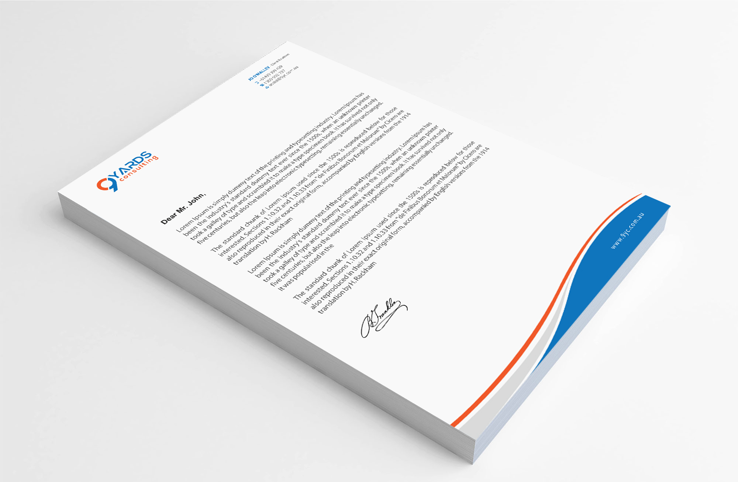 Letterhead Design by Infinitive Technology for 9Yards Consulting | Design #19627823