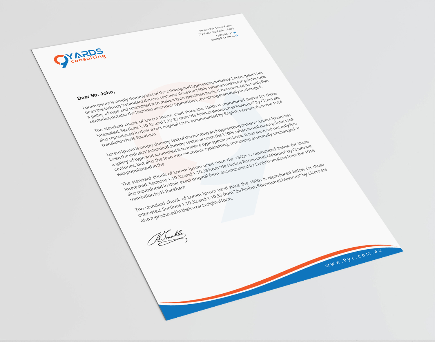 Briefkopf-Design von Infinitive Technology für 9Yards Consulting | Design #19628932