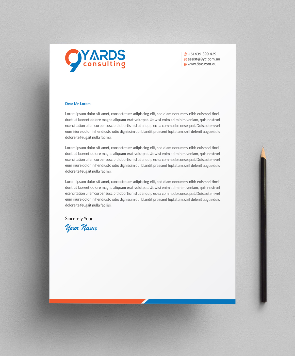 Briefkopf-Design von Infinitive Technology für 9Yards Consulting | Design #19629014