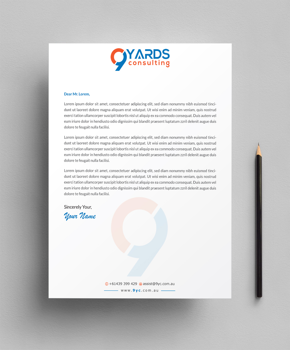Briefkopf-Design von Infinitive Technology für 9Yards Consulting | Design #19629015