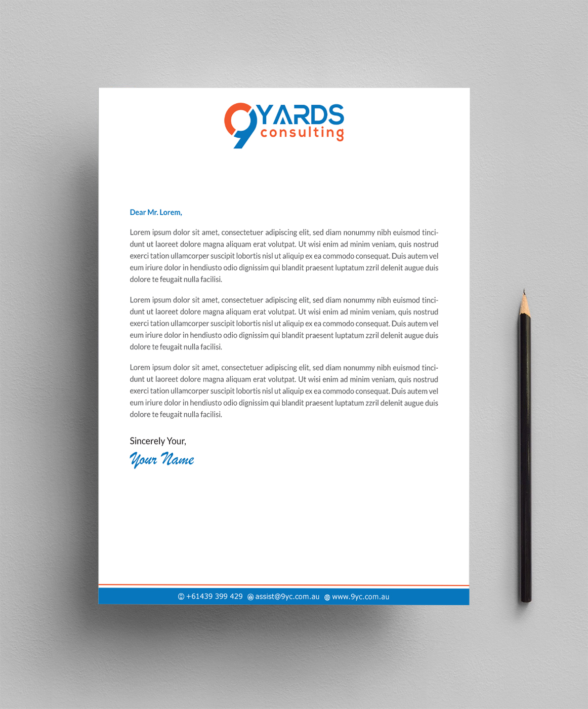 Briefkopf-Design von Infinitive Technology für 9Yards Consulting | Design #19629027