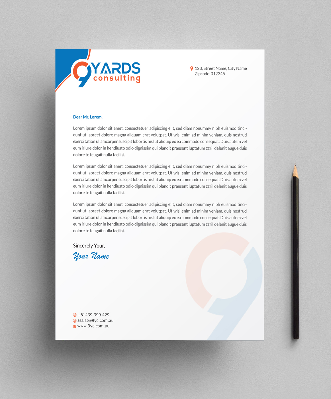 Briefkopf-Design von Infinitive Technology für 9Yards Consulting | Design #19629041