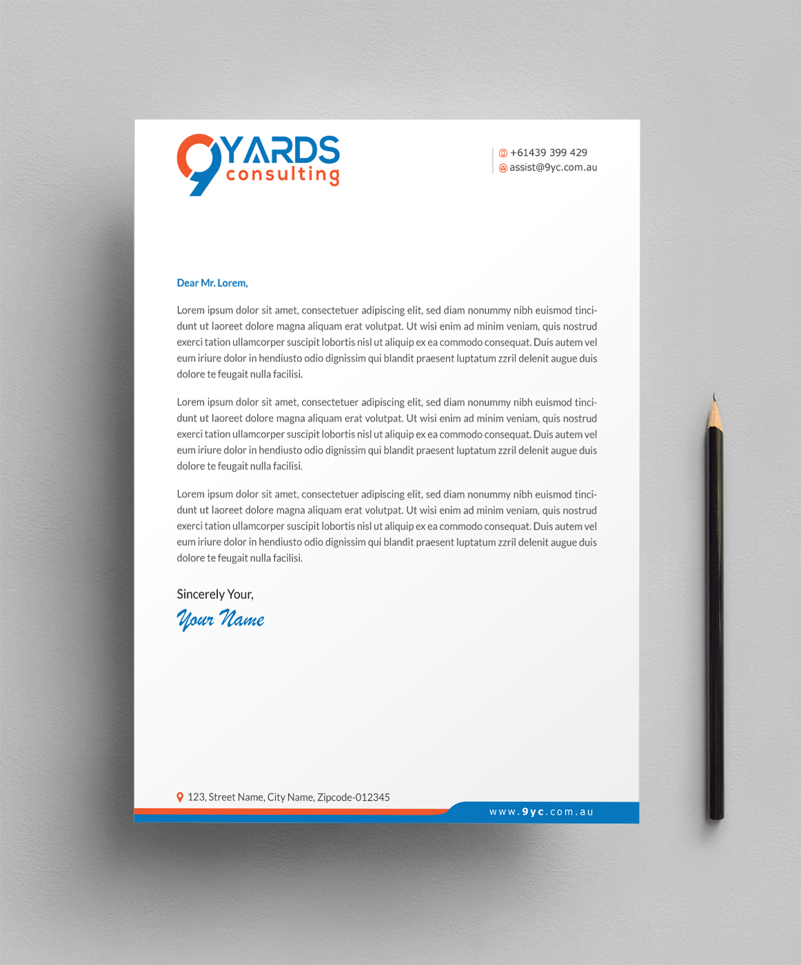 Briefkopf-Design von Infinitive Technology für 9Yards Consulting | Design #19629042