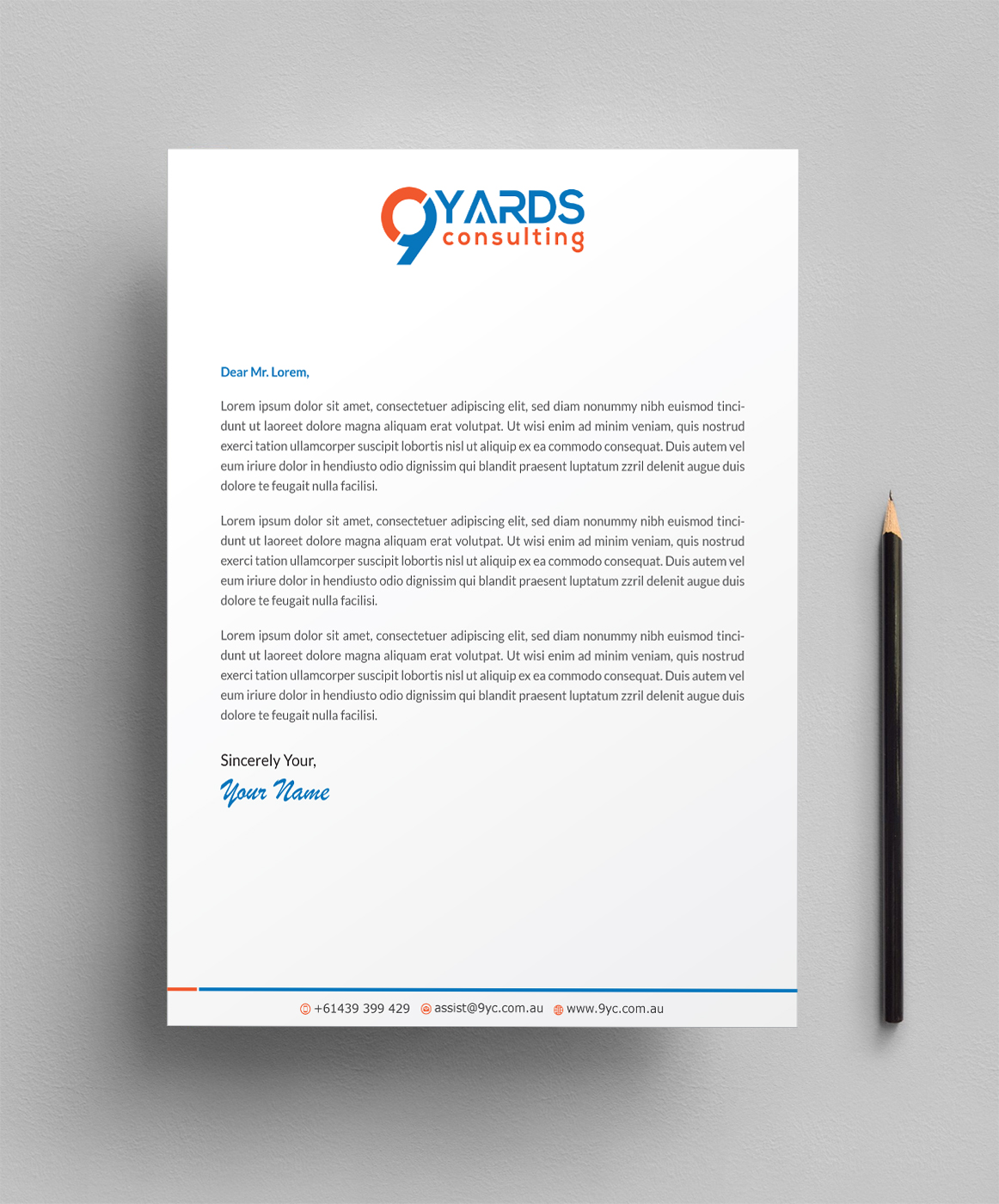 Briefkopf-Design von Infinitive Technology für 9Yards Consulting | Design #19629043