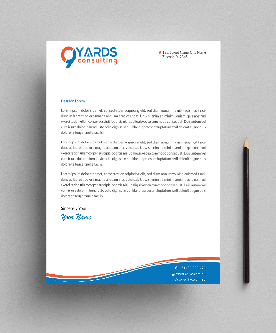 Briefkopf-Design von Infinitive Technology für 9Yards Consulting | Design #19629061