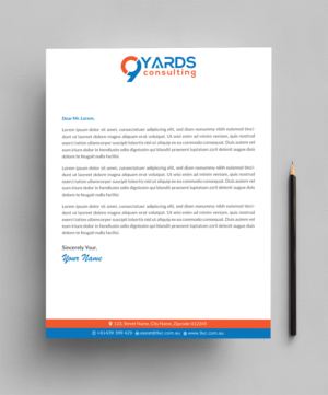 Letterhead Design by Infinitive Technology for 9Yards Consulting | Design: #19629063