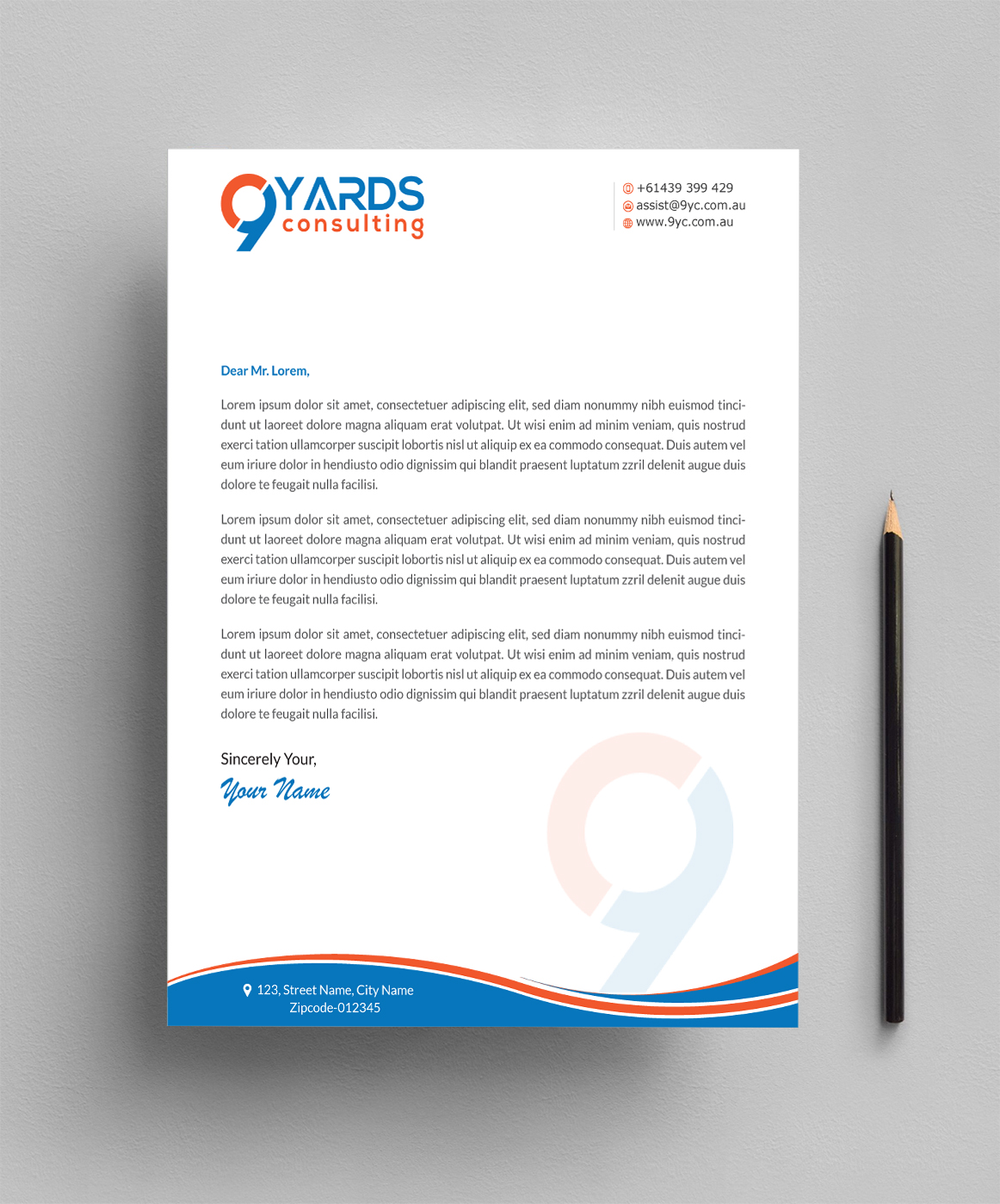 Briefkopf-Design von Infinitive Technology für 9Yards Consulting | Design #19629064