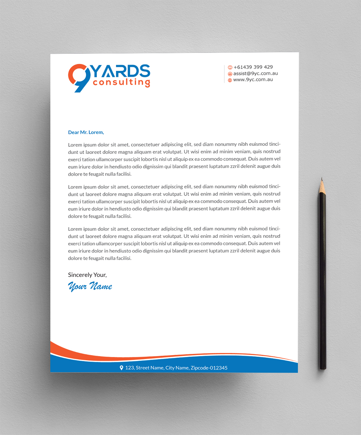 Briefkopf-Design von Infinitive Technology für 9Yards Consulting | Design #19629068