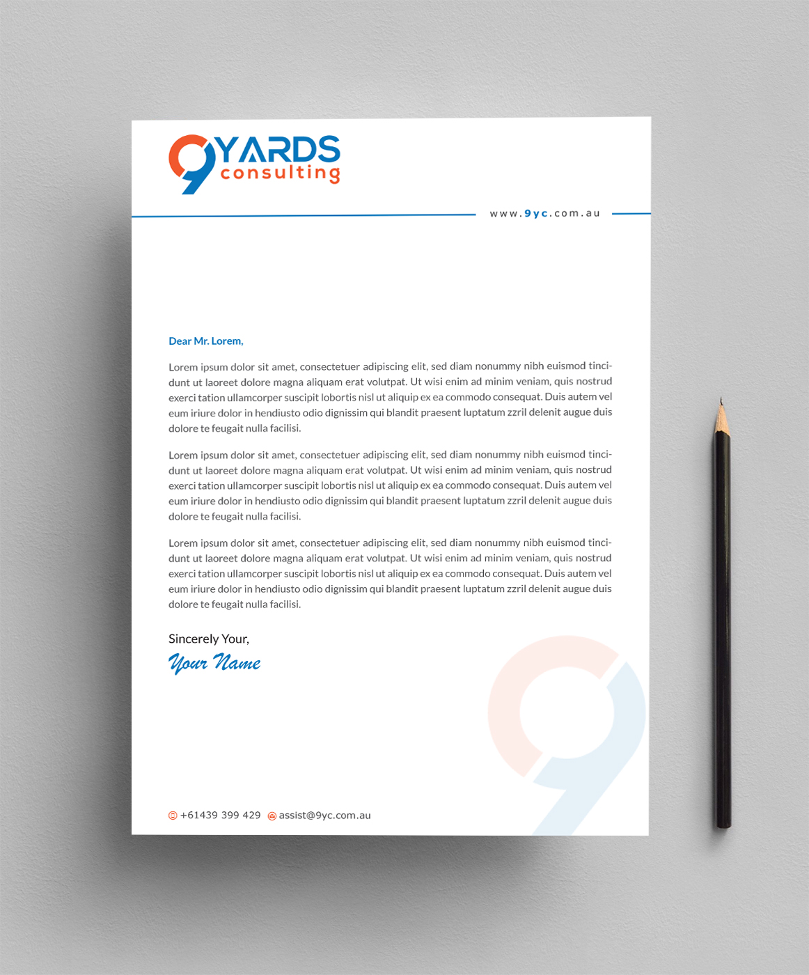 Briefkopf-Design von Infinitive Technology für 9Yards Consulting | Design #19629070