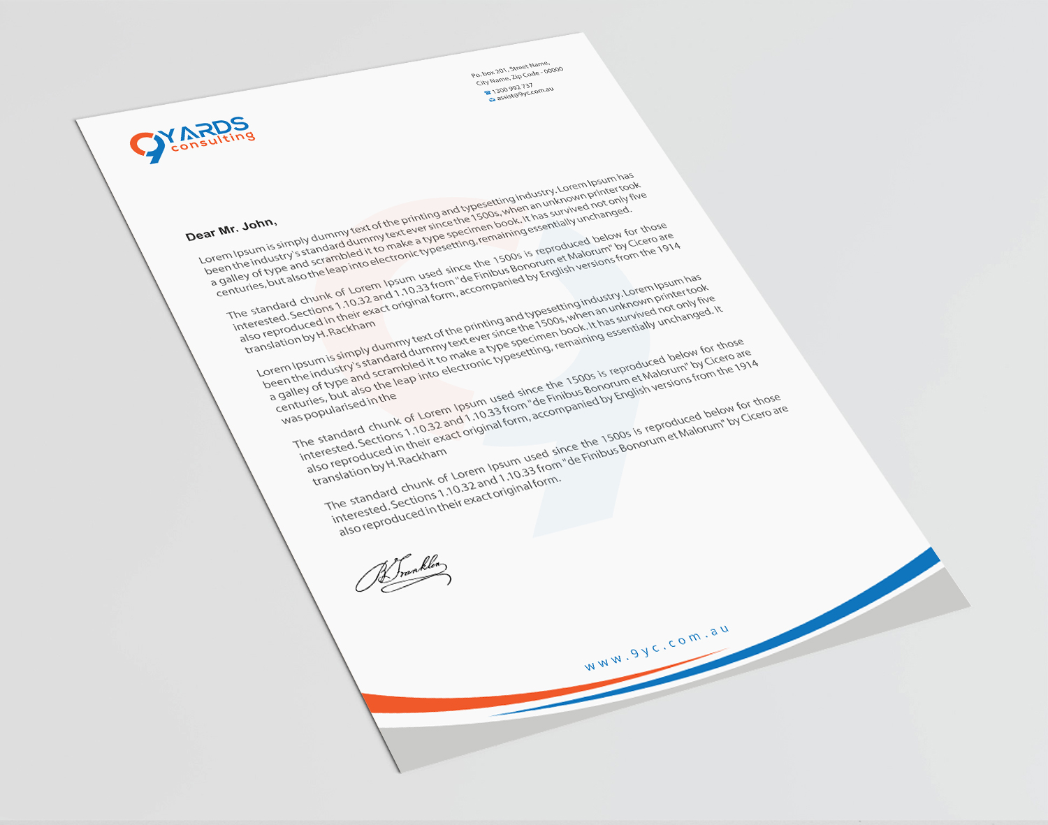 Briefkopf-Design von Infinitive Technology für 9Yards Consulting | Design #19629115