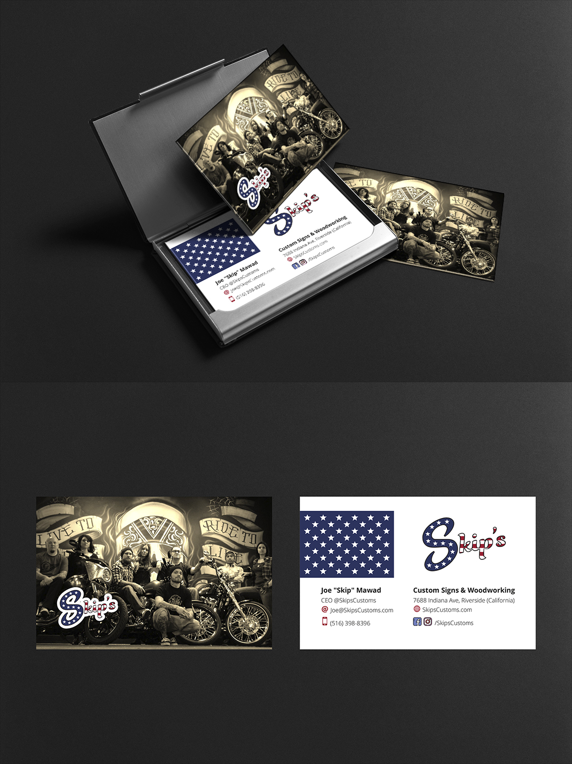 Business Card Design by Vivivirgola for Skip's Customs | Design #19628913