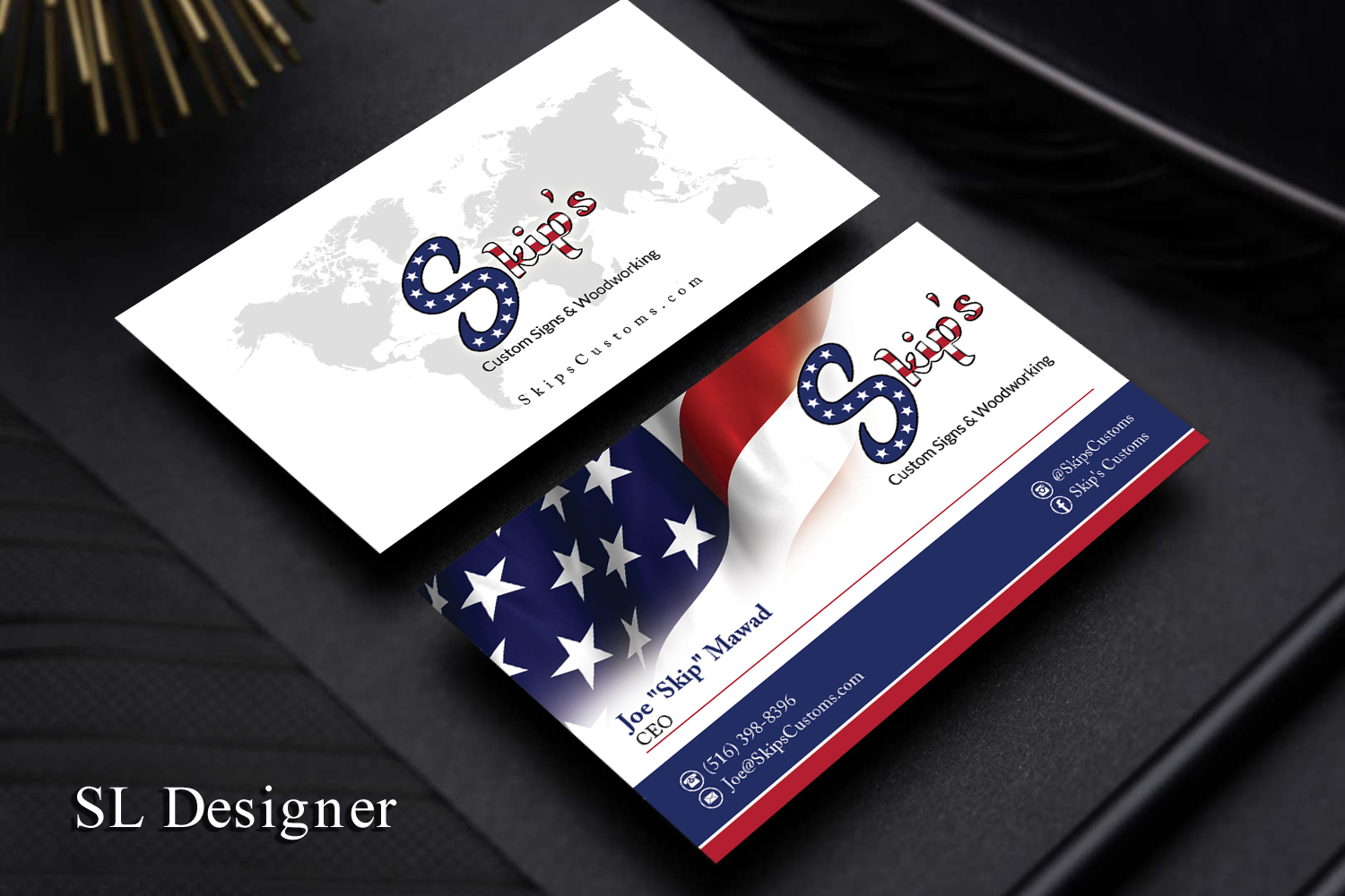 Business Card Design by SL Designer for Skip's Customs | Design #19630644