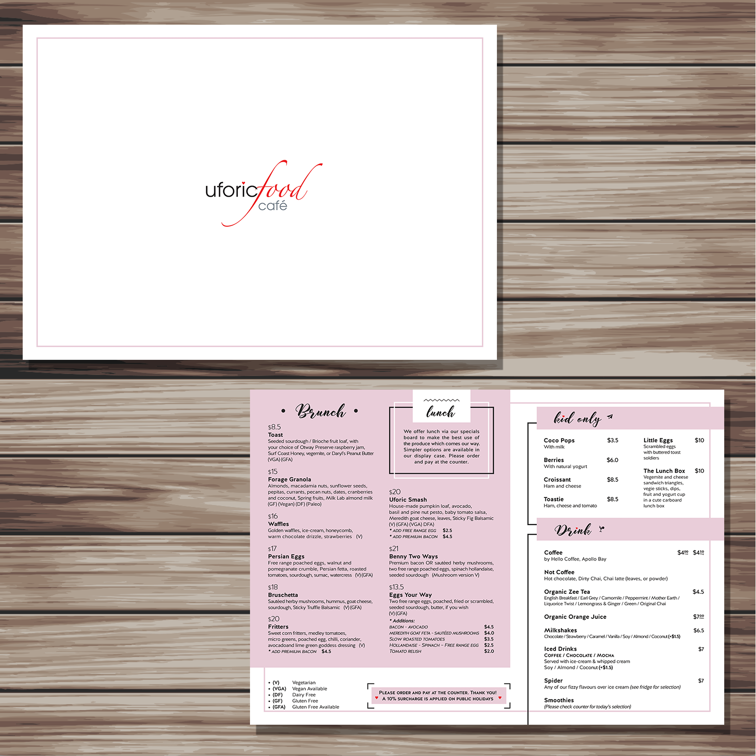 Design de Menu par YNS PRODUCTION pour Uforic Food Cafe | Design #19654375