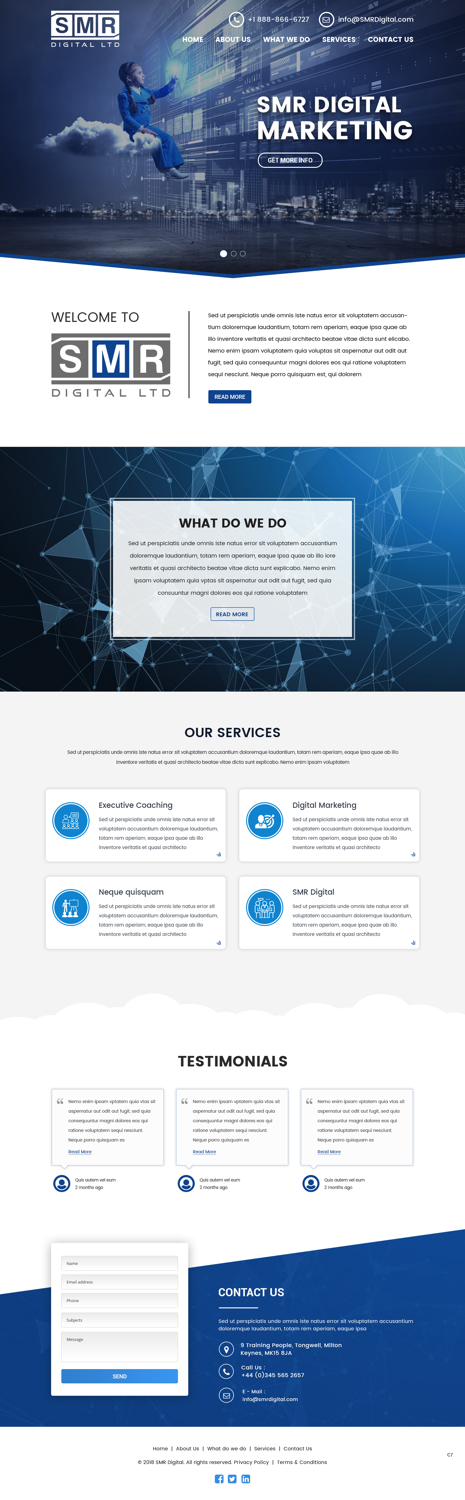 Web Design by pb for SMR Digital Limited | Design #19641067